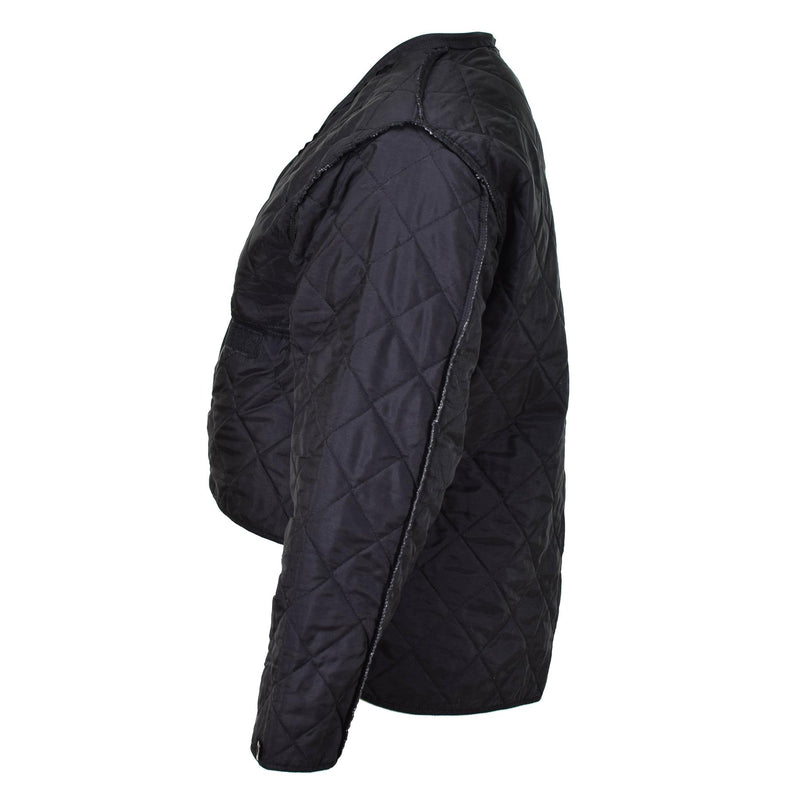 Originele Nederlandse militaire zwarte voering Winter Warm thermisch lichtgewicht quiltjack
