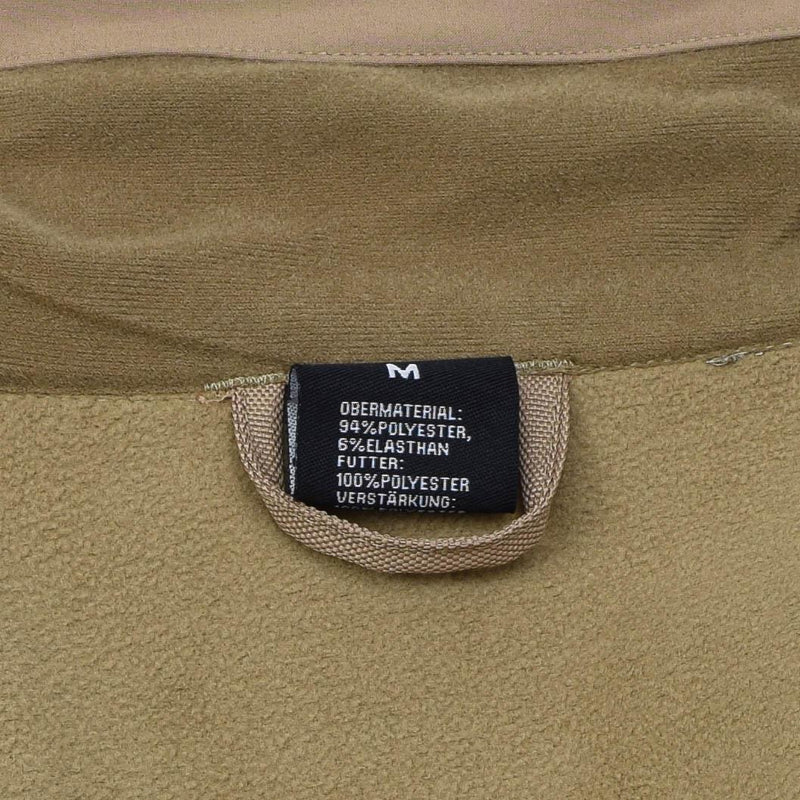 MIL-TEC winddichte wandeljack Soft Shell Stormproof Zips Fleece Liner Coyote