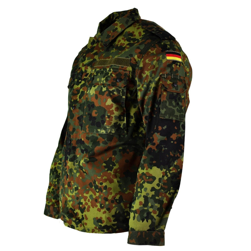Chemise de combat tactique originale de l'armée allemande avec fermeture éclair flecktarn camo BW Army issue