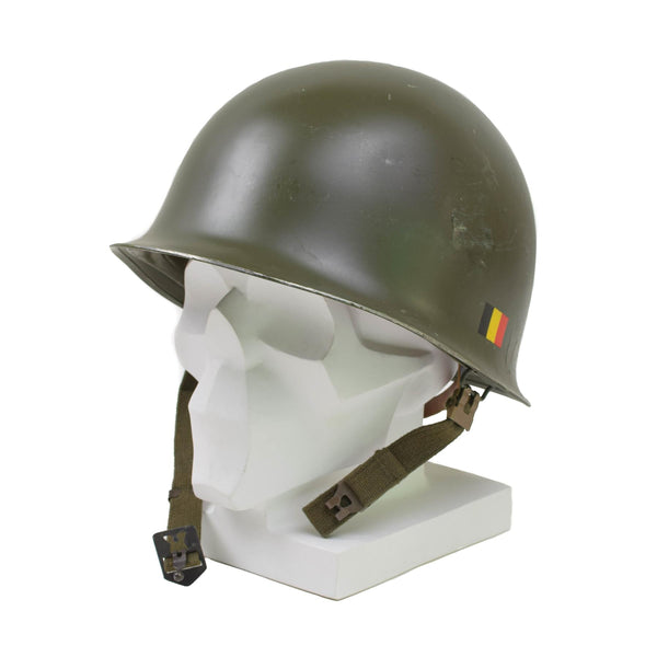 Originele militaire Belgische stalen helm M51 Tactical Combat Army Inner PVC Olive
