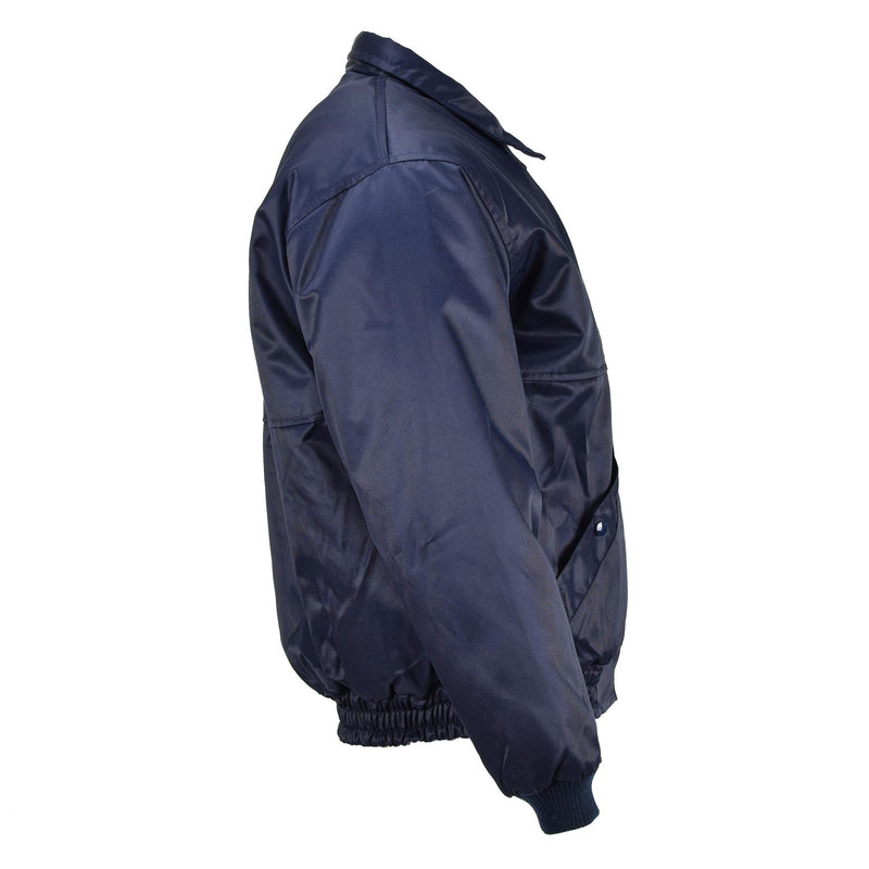 Veste bomber de marque Lambert pour les forces aériennes françaises, uniforme de pilote coupe-vent bleu chaud
