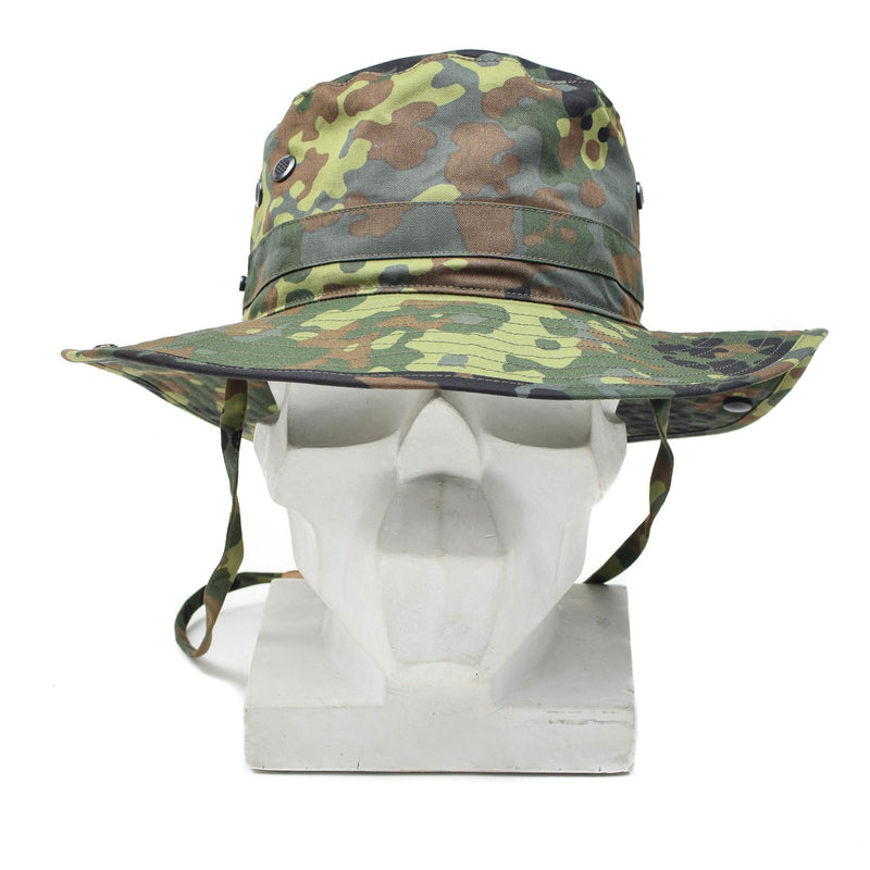Chapeau de boonie Flecktarn de l'armée allemande d'origine pour le camping, la chasse, l'extérieur, l'été, NEUF