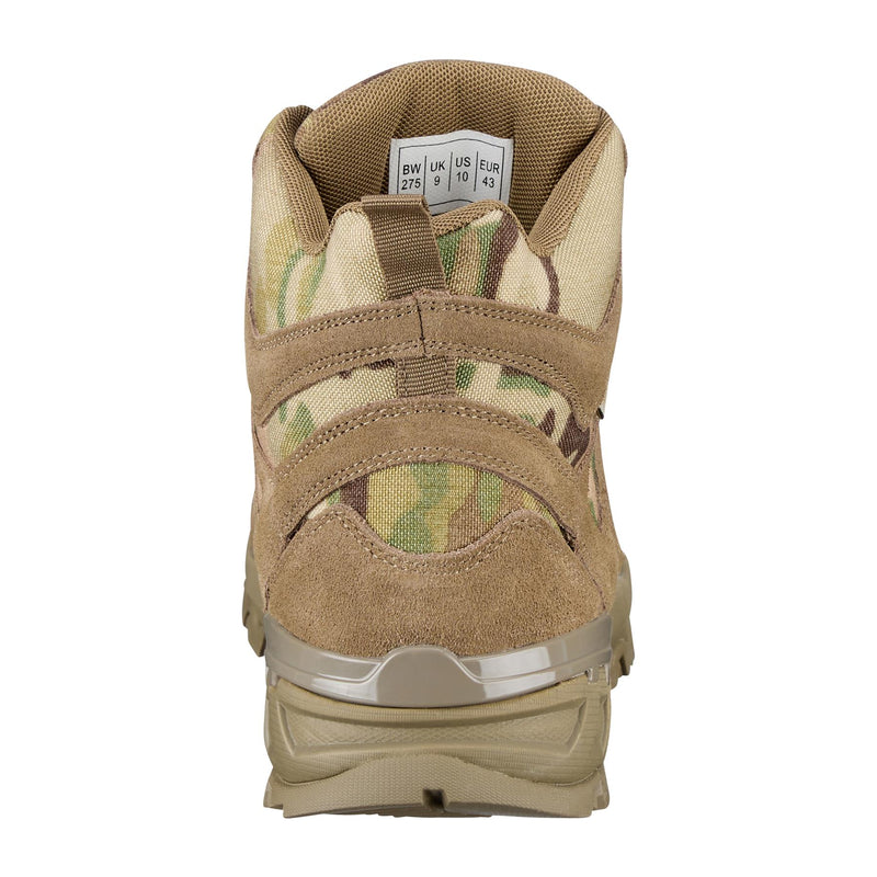 Bottes zippées latérales Teesar SQUAD MULTICAM pour camping, randonnée, trekking, combat