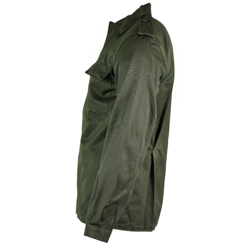 Veste de campagne militaire BDU originale de l'armée belge chemise olive de combat militaire NEUF