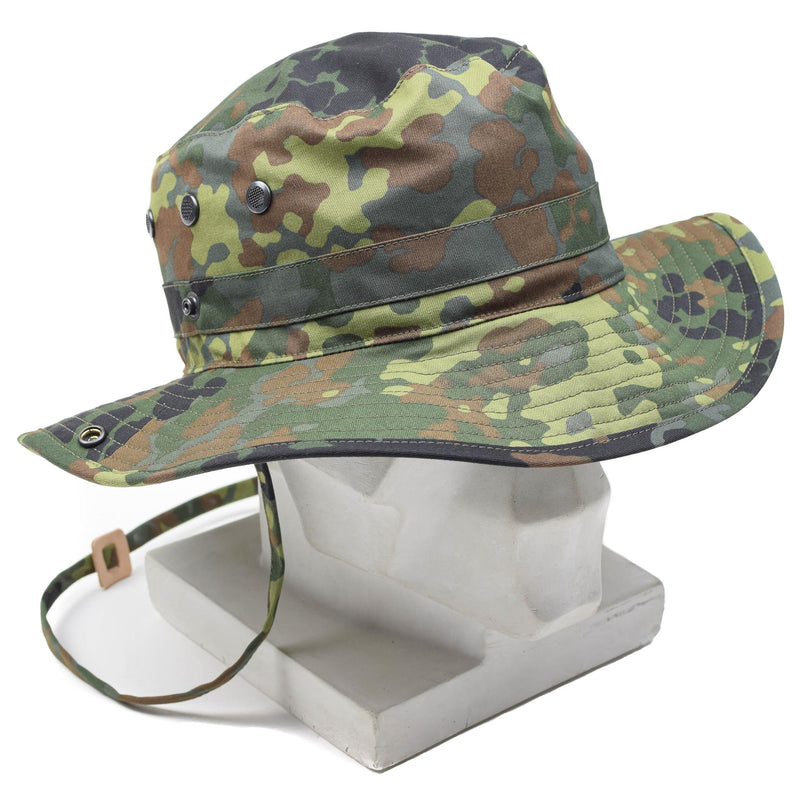 Chapeau de boonie Flecktarn de l'armée allemande d'origine pour le camping, la chasse, l'extérieur, l'été, NEUF