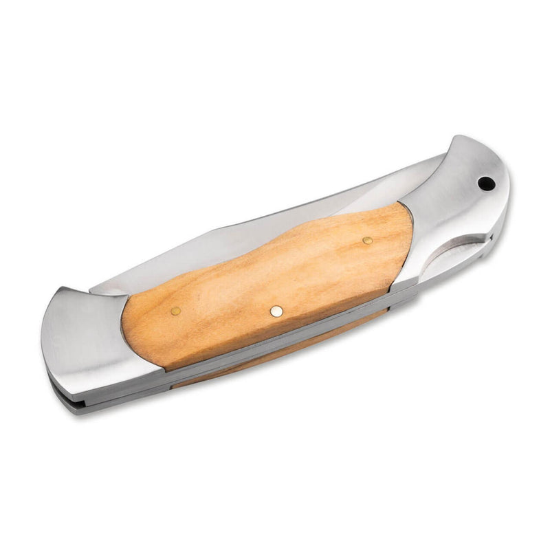 BOKER Classic Hunter One Folding pocket knife compact 440A steel wooden handle