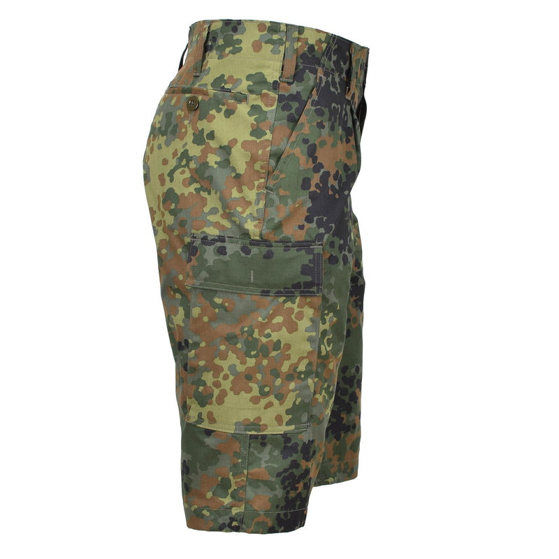Short mi-long Leo Kohler pour personnel militaire, bermuda, camouflage flecktarn