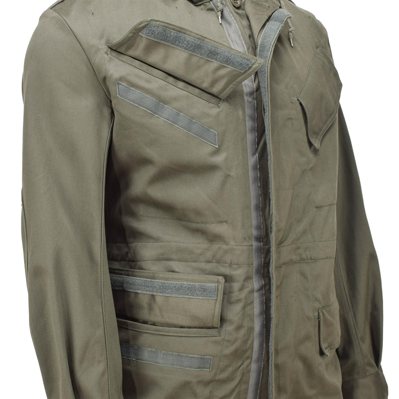 Véritable veste militaire belge olive field troupes BDU parka à capuche vintage NEUF