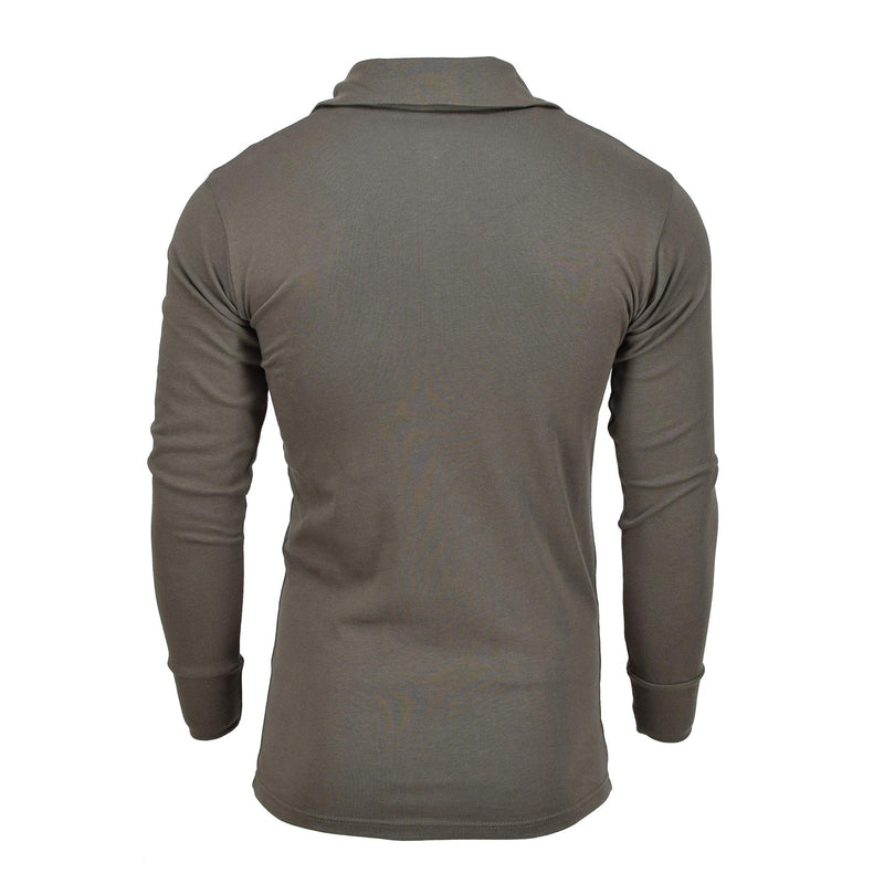 Chemises en jersey de style militaire de marque Blochl, sous-vêtements thermiques à col montant NEUF