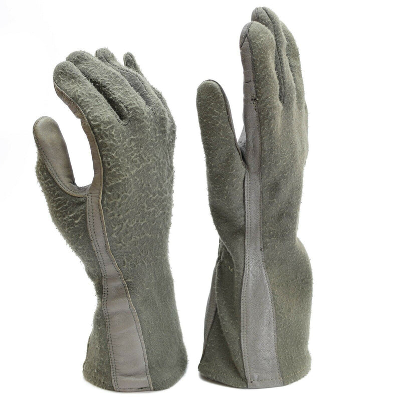 Echte Amerikaanse legergevecht Gloves Leather Aramid Fiber Air Force Military Nomex OD