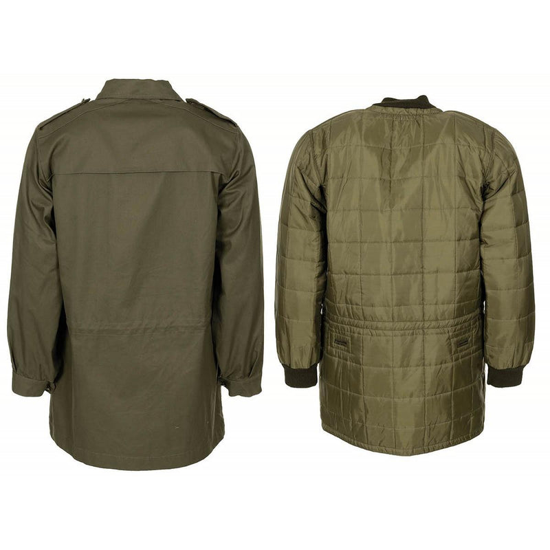 Parka militaire italienne originale avec doublure matelassée amovible olive NEUF