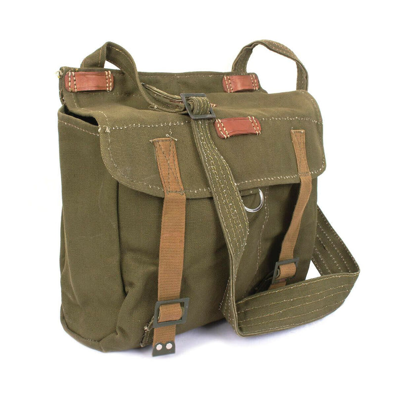 Sac à pain authentique de l'armée roumaine, surplus militaire, sac à dos en toile olive