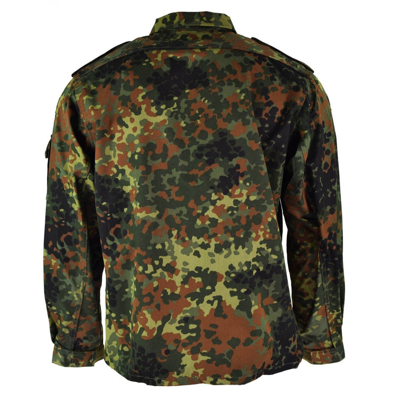 Chemise de combat tactique originale de l'armée allemande avec fermeture éclair flecktarn camo BW Army issue