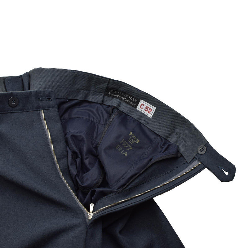 Pantalon bleu de l'armée suédoise d'origine, pantalon classique formel, uniforme avec fermeture éclair, NEUF