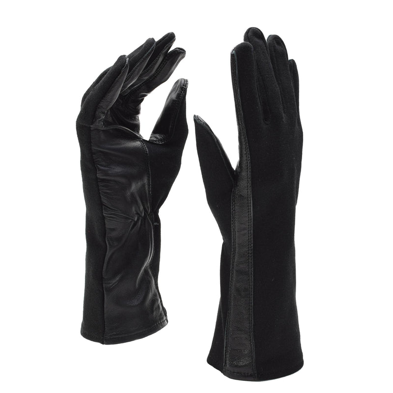 Originele Nederlandse militaire pilootleerhandschoenen warmere hittebestendige aramid nieuw