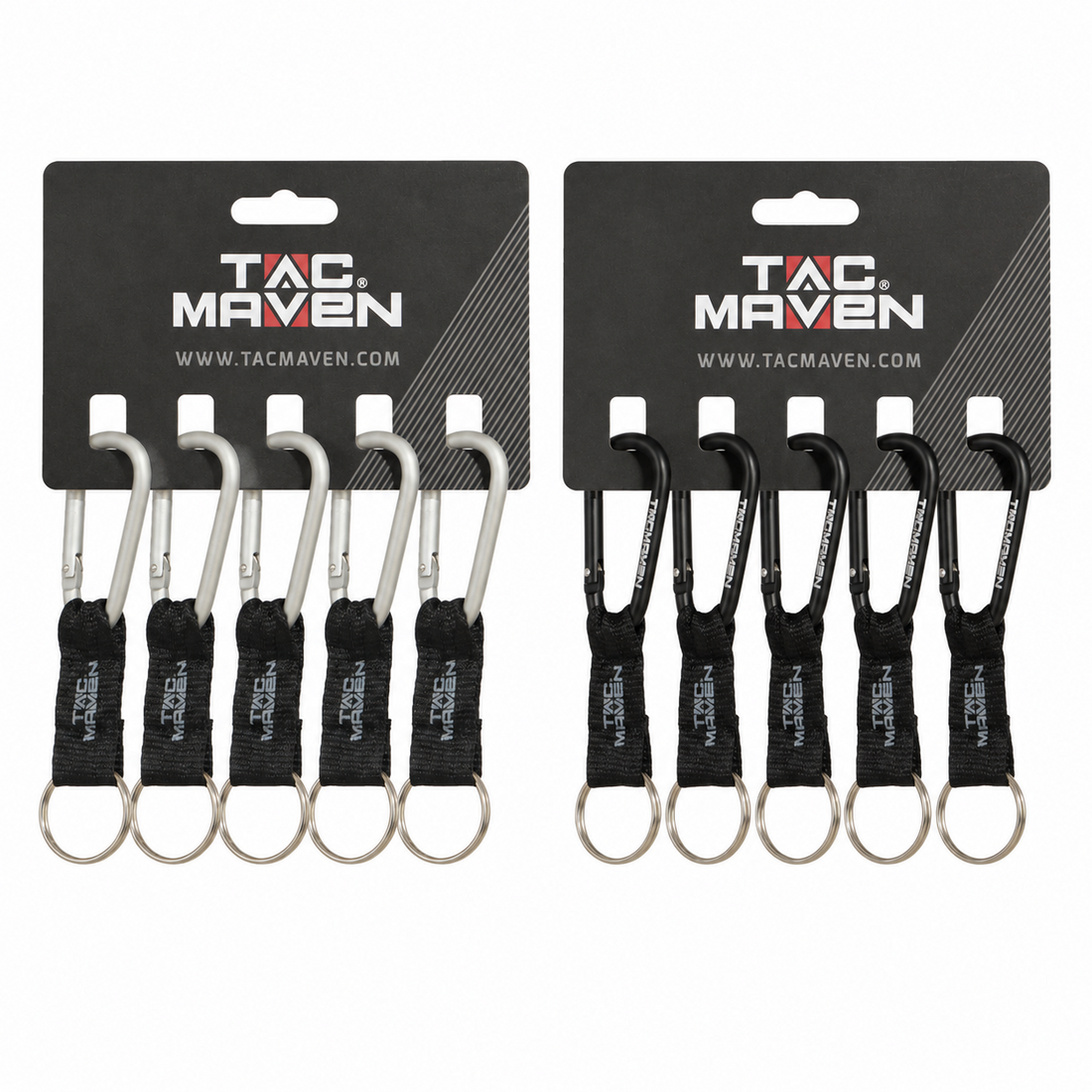 TAC MAVEN 6 mm aluminium karabijnhaken 5-pack outdoor sleutelclips kampeeruitrusting
