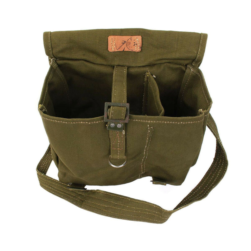 Sac à pain authentique de l'armée roumaine, surplus militaire, sac à dos en toile olive