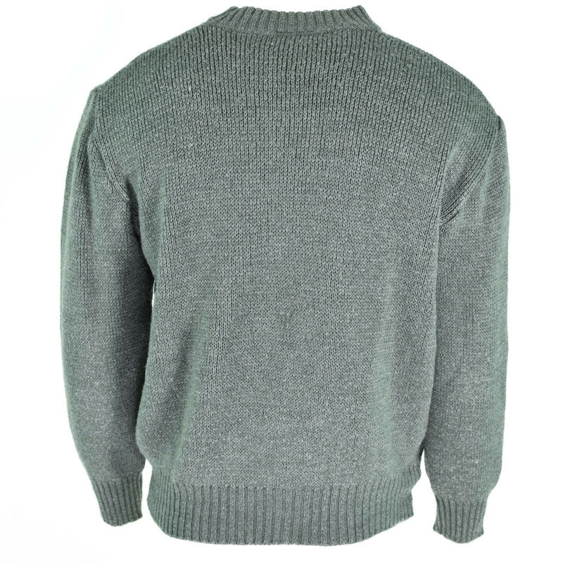 Originele Zwitserse leger pullover M74 Jumper Gray Virgin Wool Sweater met ritssluiting