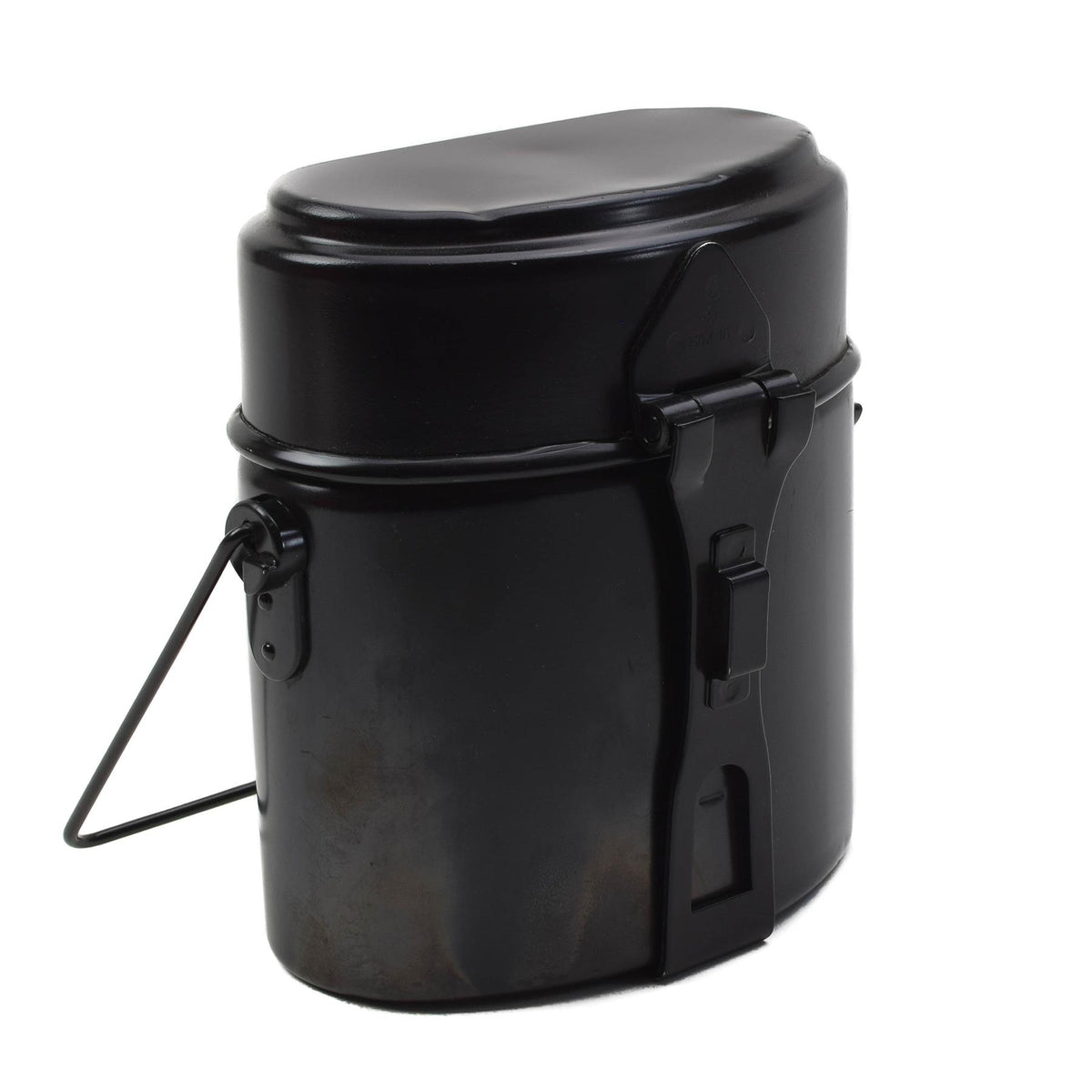 Originele Swiss Army Mess Kit 3-delige aluminium campingkookset Zwart