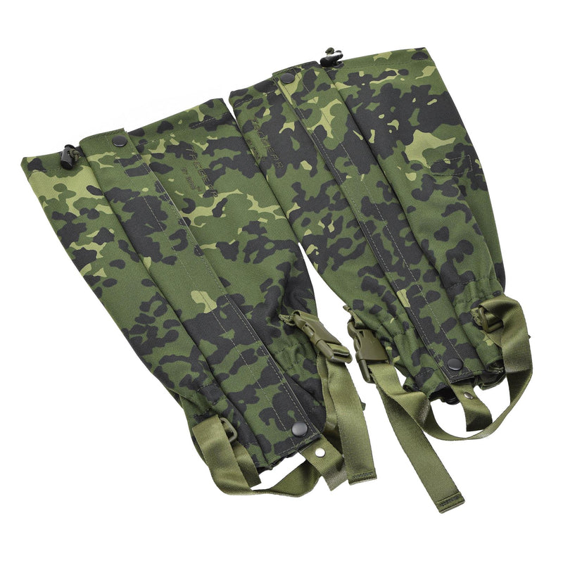 Tacgear merk been beenkappen Deense m84 camo -patroon waterdichte metaalhaken nieuw