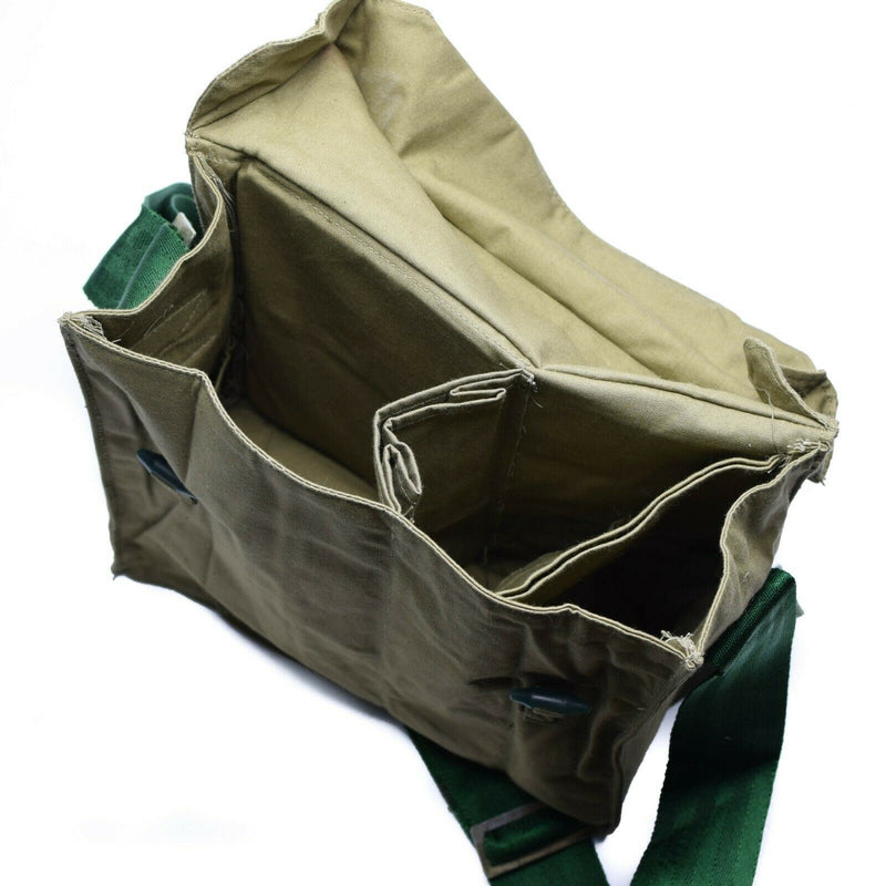 Sac à dos de l'armée bulgare authentique en toile kaki, sac à bandoulière latéral NEUF
