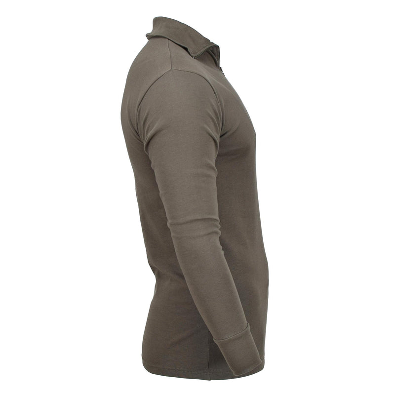 Chemises en jersey de style militaire de marque Blochl, sous-vêtements thermiques à col montant NEUF