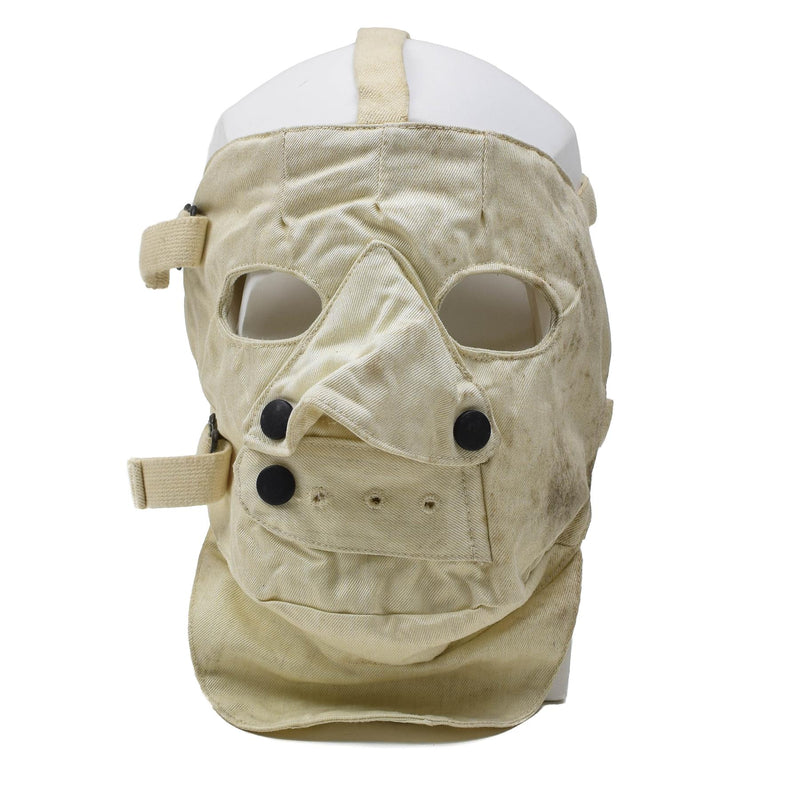Véritable masque facial effrayant pour temps froid en para-aramide réglable effrayant blanc cosplay