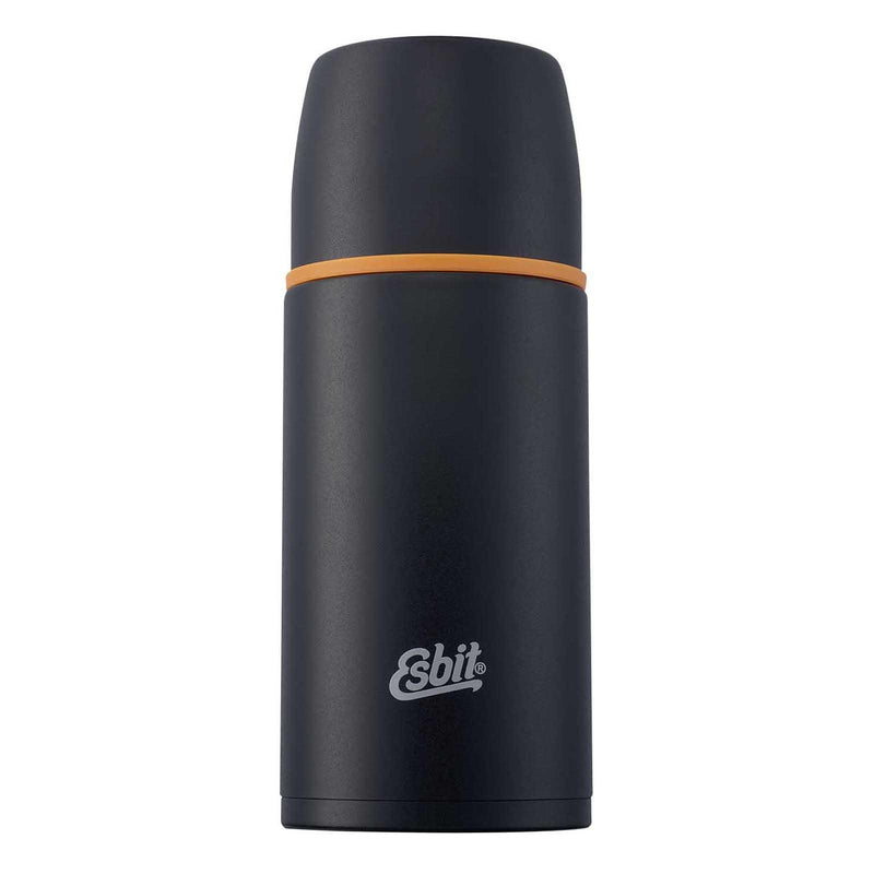 Bouteille isotherme en acier inoxydable de marque ESBIT 750 ml noire avec rétention de chaleur pendant 12 heures et tasse supplémentaire