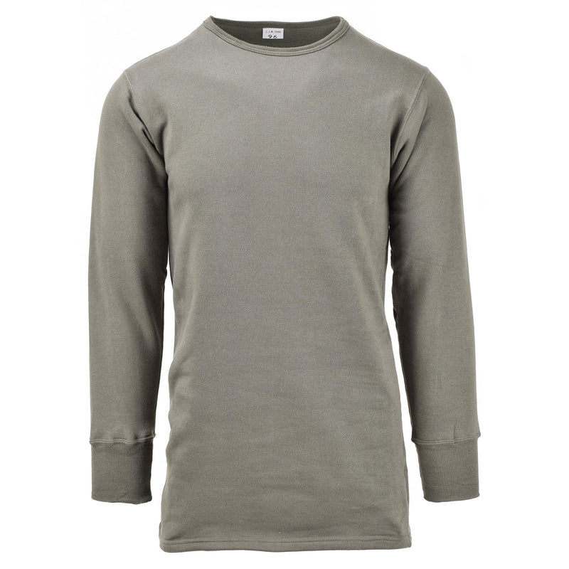 Authentique sous-chemise thermique militaire française en peluche, surplus d'hiver de l'armée olive, NEUF