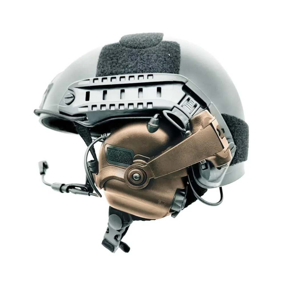 EARMOR M32X PLUS elektronische gehoorbeschermer ARC-railadapters Coyote Brown