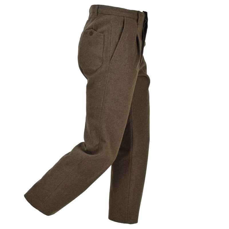 Originele Italiaanse militaire kleding uniform broek bruine wol vintage broek leger leger