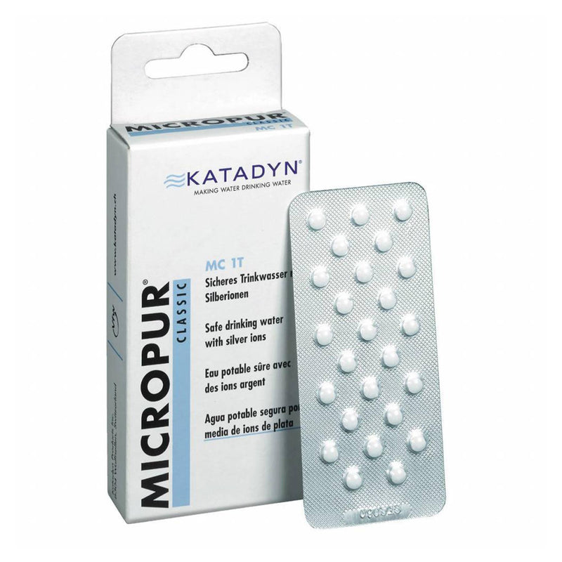 Pastilles de conservation de l'eau potable Katadyn Micropur Classic MC 1T, pack de 4x25