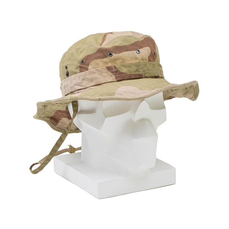 Véritable chapeau de brousse de l'armée néerlandaise DPM, casquette de camouflage du désert, chapeau d'été à large bord