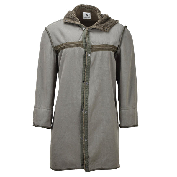 Originele Duitse militaire Lange Parka Faux Fur Liner Thermal Hooded Army Olive