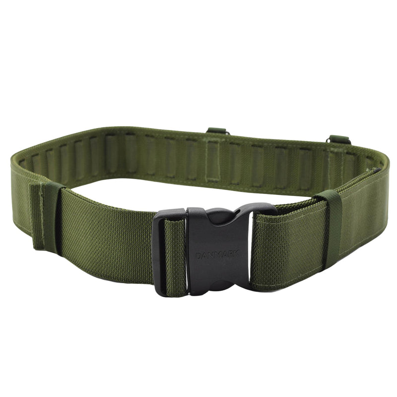 Ceinture tactique originale de l'armée danoise en toile de combat réglable olive NEUF