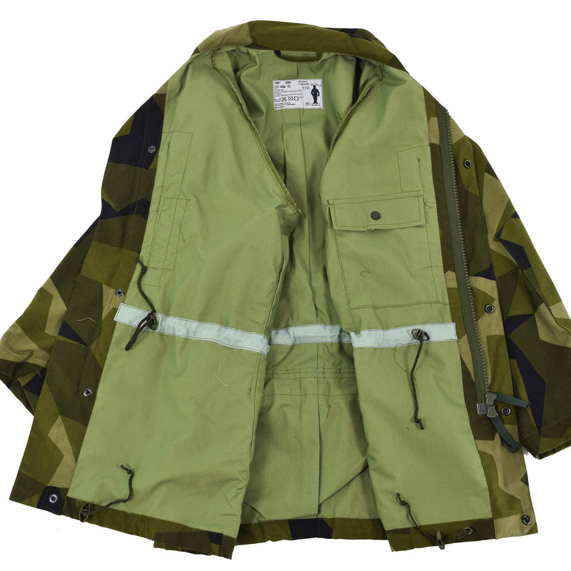 Origineel Zweeds leger zware M90 ​​jas splinter camo militaire veldtroepen nieuw