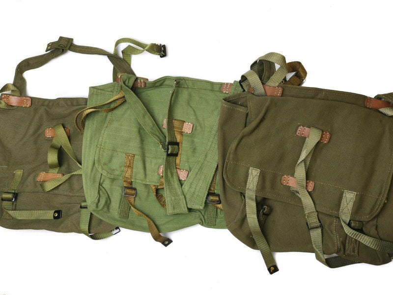 Sac à pain authentique de l'armée roumaine, surplus militaire, sac à dos en toile olive