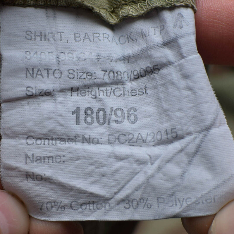 Véritable veste de combat MTP de l'armée britannique, chemise militaire multicam