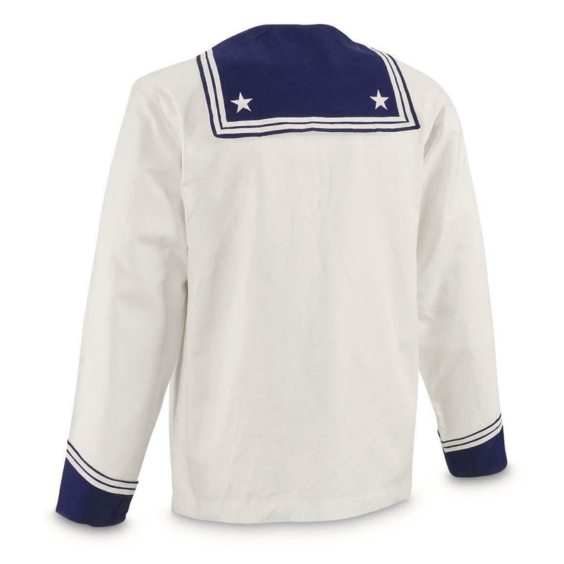 Chemise militaire de l'armée italienne originale à manches longues, blanche, pour marins militaires