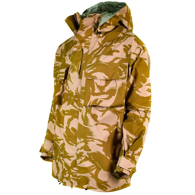 Véritable veste de combat de l'armée britannique camouflage désert MVP goretex imperméable pluie NEUF