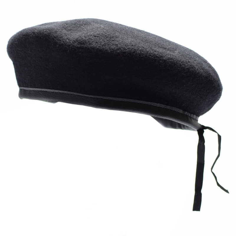 Echt Duits leger zwarte baret hoed militaire commando cap wol kwaliteit nieuw