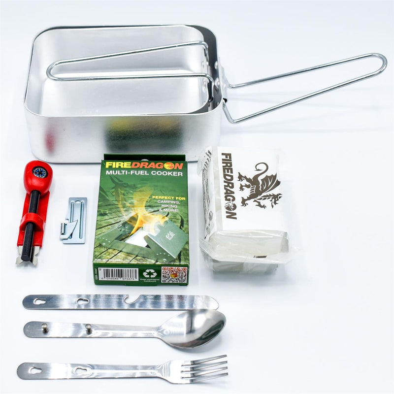 BCB Outdoor kookset wandeling rommelblikken bestek set kan opener vuurstaker openen