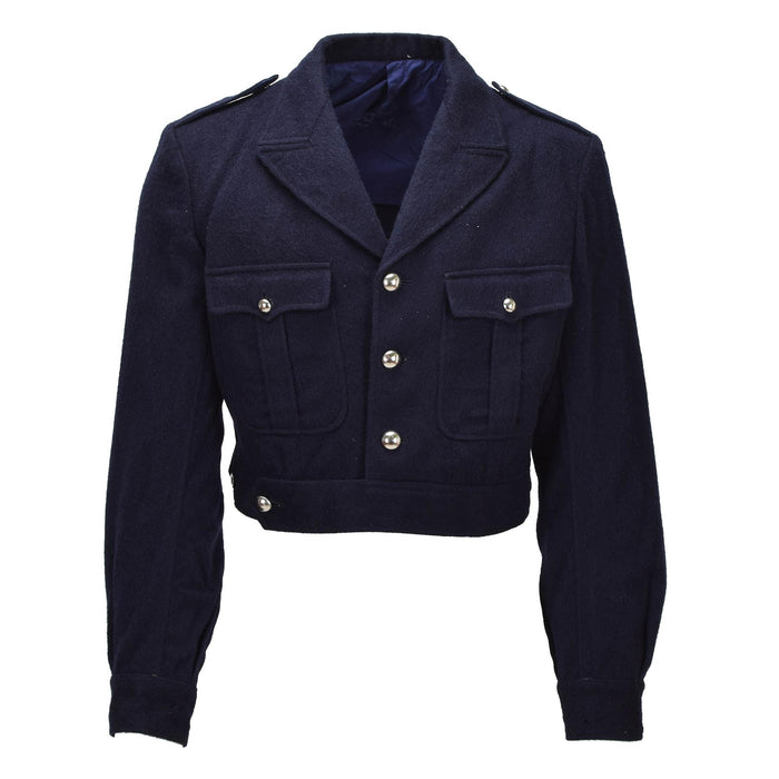 Origineel Frans leger M47 IKE jas wollen knoopsluiting vintage blauw