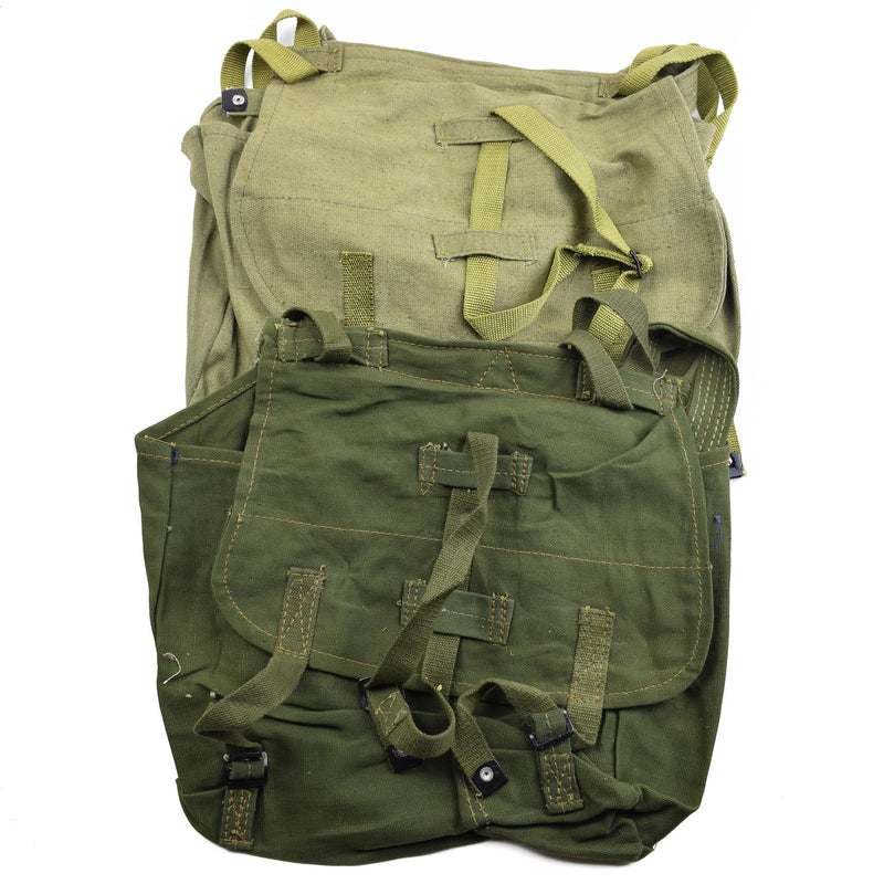 Sac à pain authentique de l'armée roumaine, surplus militaire, sac à dos en toile olive, OD NEUF