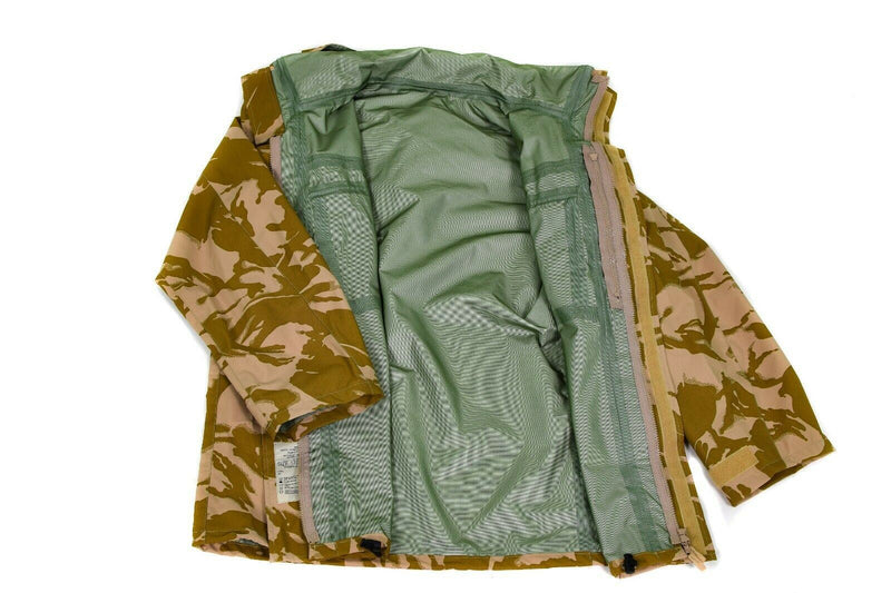 Véritable veste de combat de l'armée britannique camouflage désert MVP goretex imperméable pluie NEUF