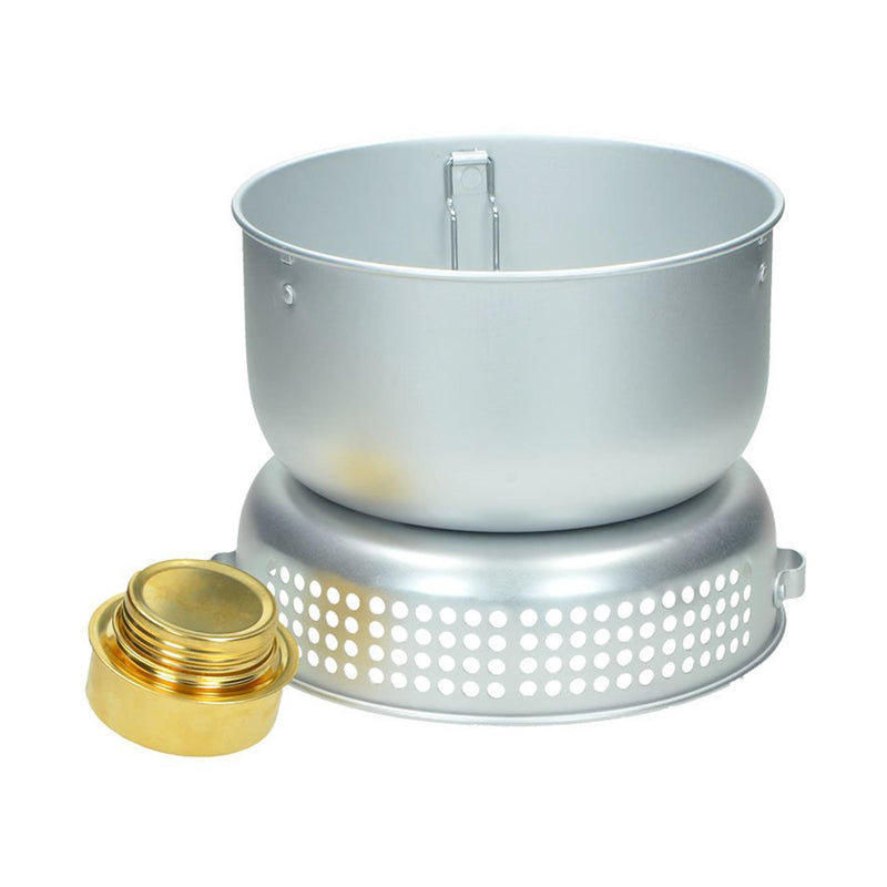 Ensemble de réchaud de camping MIL-TEC, kit de batterie de cuisine d'extérieur, brûleur à alcool, casserole en aluminium