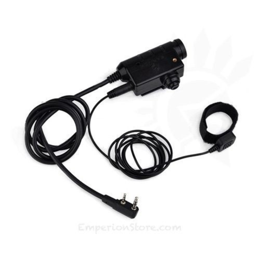 Earmor M52 PTT adaptateur Midland 2 broches filaire casque tactique câble noir