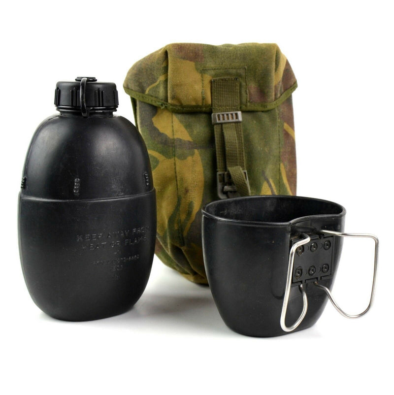 Originele echte Britse legerkantine met mok 58 waterfles met zakje