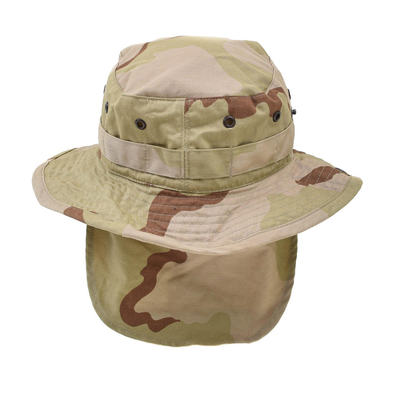 Véritable chapeau de brousse de l'armée néerlandaise DPM, casquette de camouflage du désert, chapeau d'été à large bord