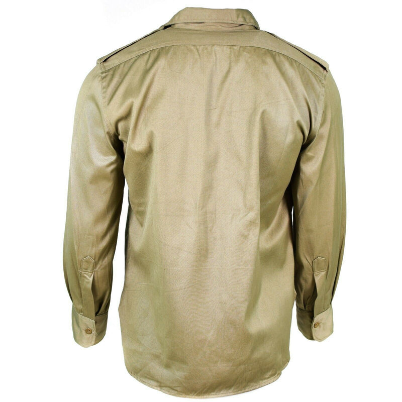 Echte Grieks legerhirt Vermoeidheid Dead Stock Chino Khaki Militaire jas Nieuw